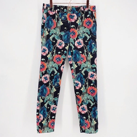 H&M Pants - H&M Poppy Patterned Cigarette Chino Trousers